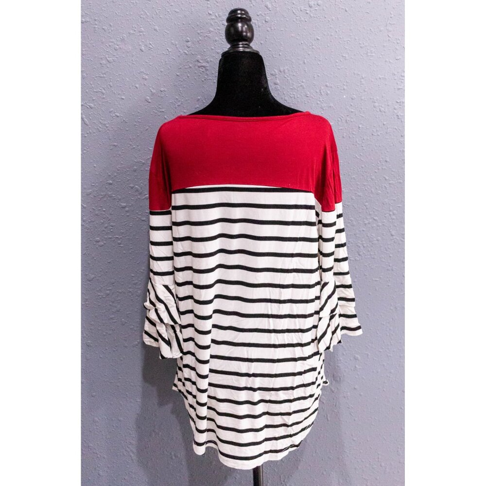 Colorblock Striped Top, Size X-Large - Picture 3 of 4